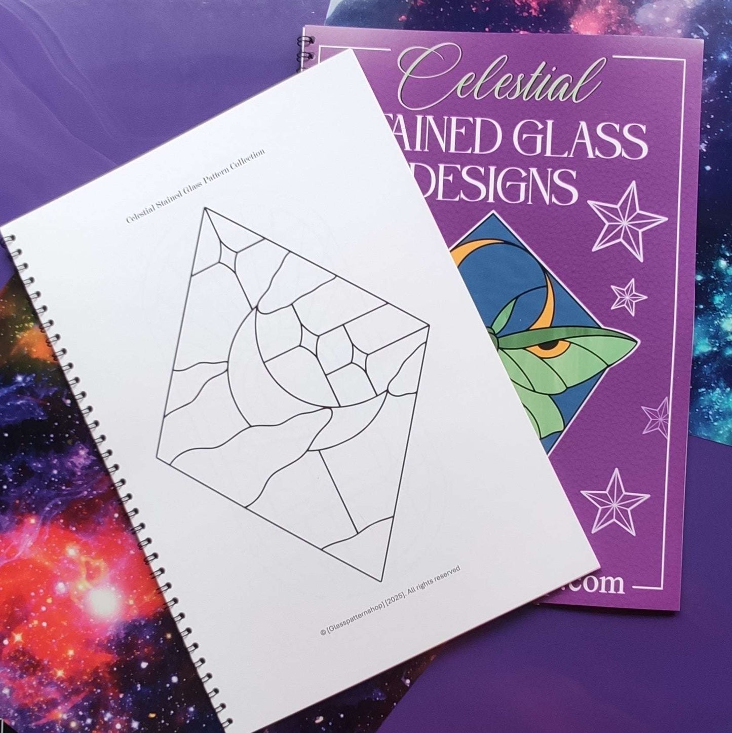 stained glass pattern book 17 celestila designs.