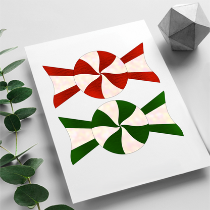 Christmas bauble stained glass vinyl template