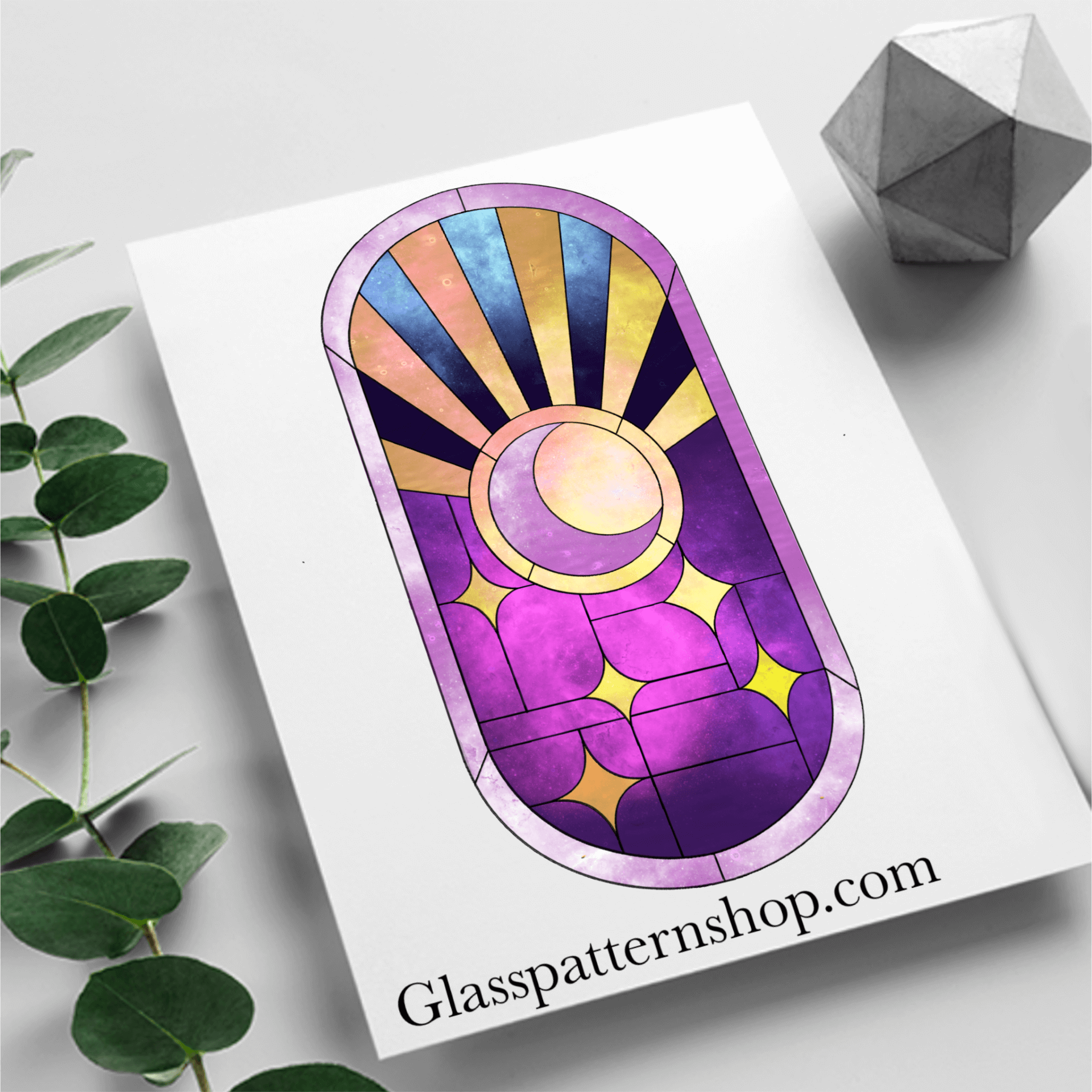 Celestial Sun,Moon & Stars Suncatcher Stained Glass Pattern – Glasspatternshop celestial-sun-moon-stars-suncatcher-stained-glass-pattern-glasspatternshop