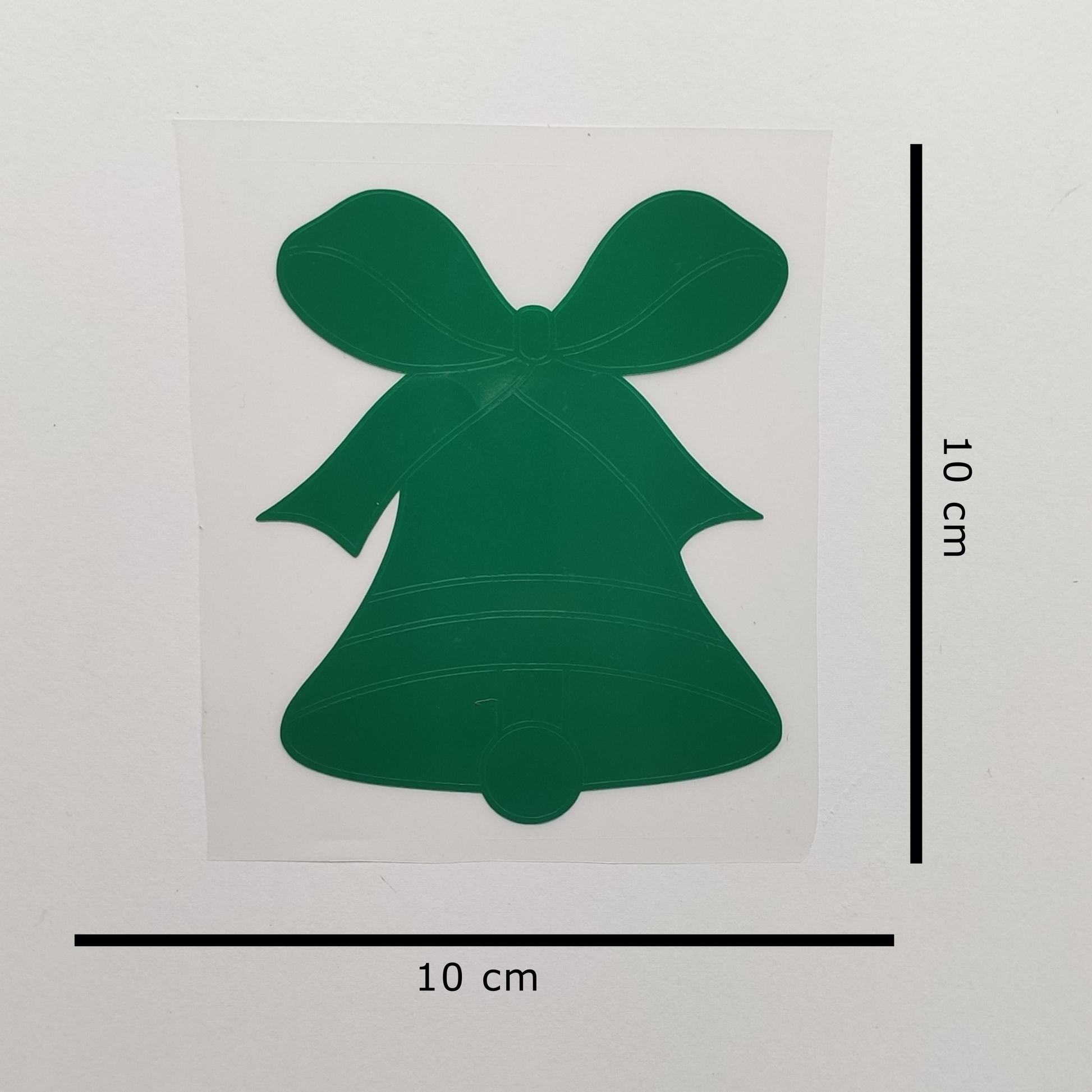 Precision cut vinyl template for Christmas glass art