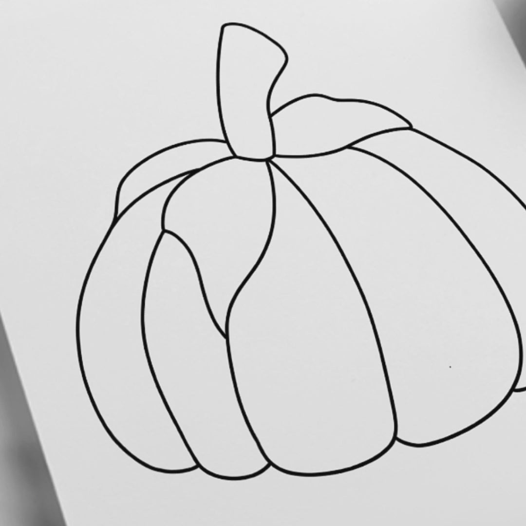 Pumpkin stained glass pattern, printable digital download, autumn Halloween design.