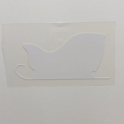 Precision cut vinyl template for Christmas glass art