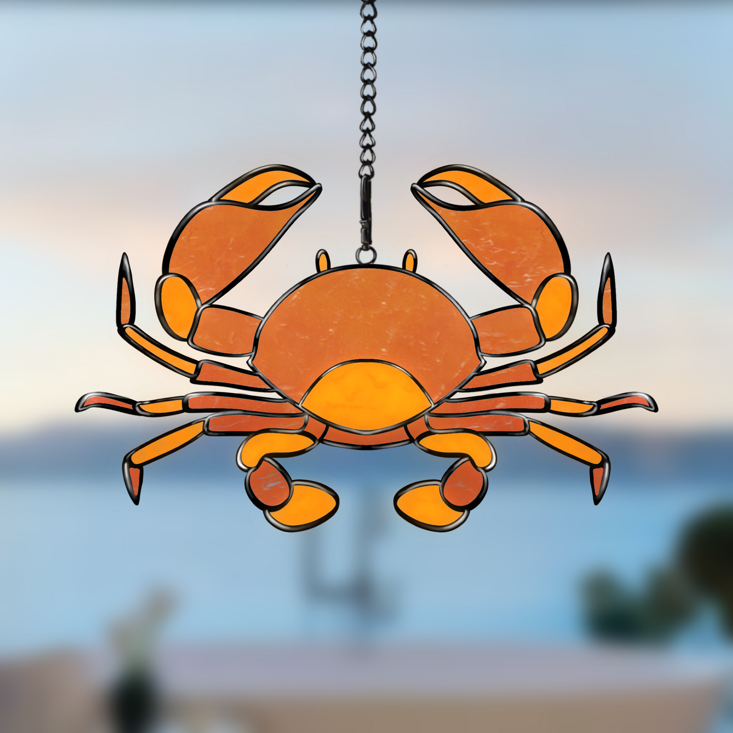 Crab Stained Glass Pattern - Printable Digital Design