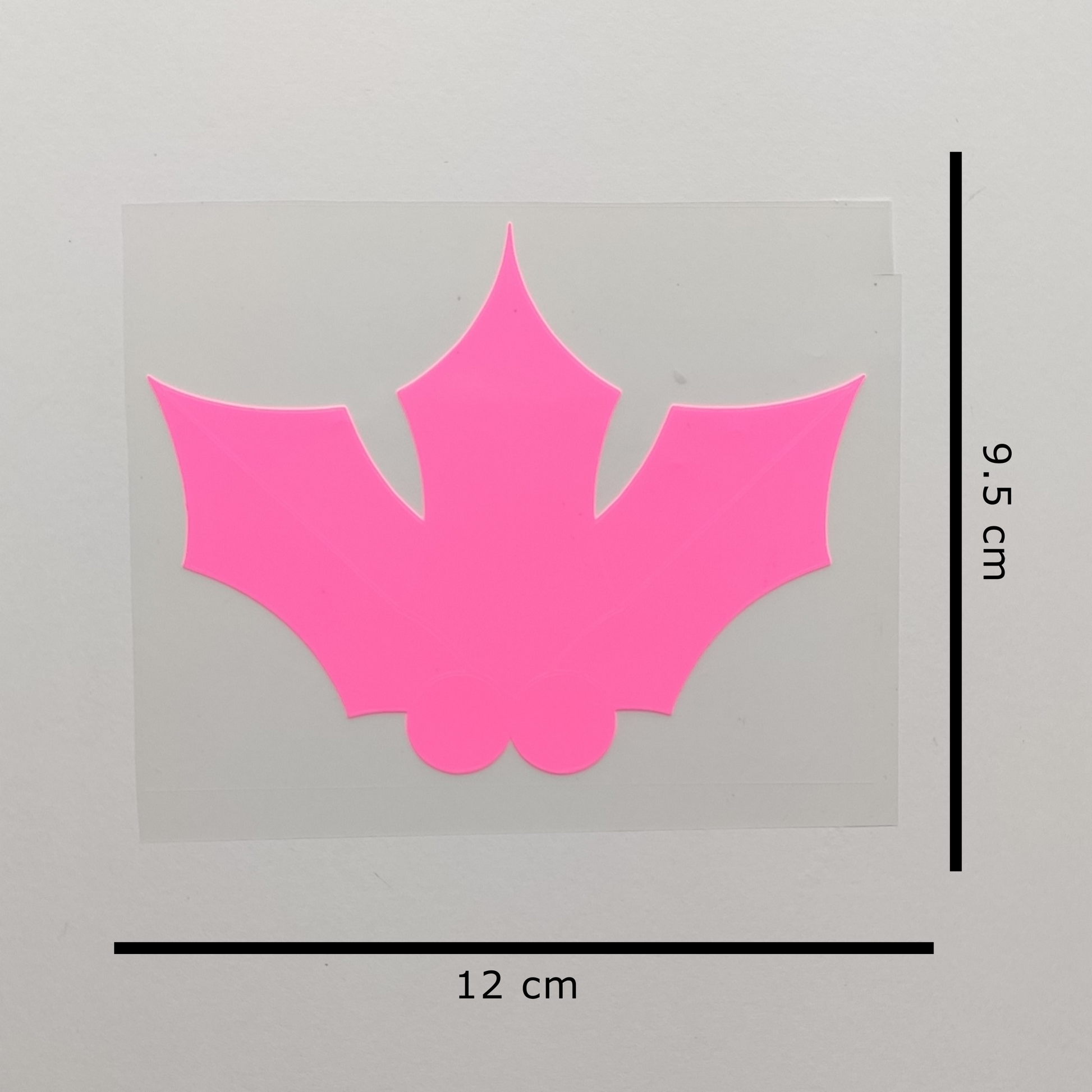 Precision cut vinyl template for Christmas glass art