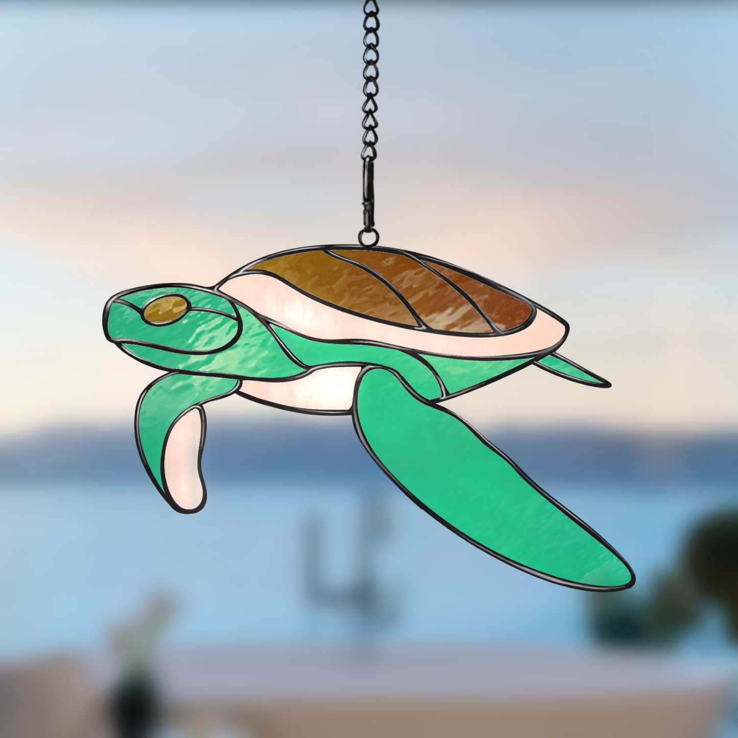 Turtle Stained Glass Pattern - Printable Digital Design